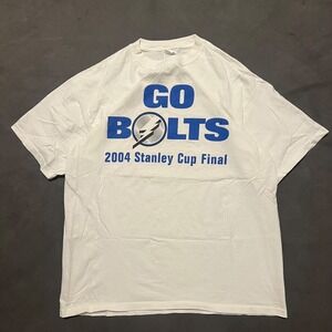 Vtg Stanley Cup Final 2004 Tampa Bay Lightning Shirt‎ Mens XL NHL Promo Tee
